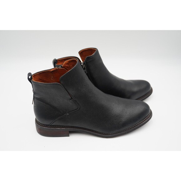 Franco Sarto Hyla Leather Ankle Boot Women's Size 11M Black Bootie Side Zip - Picture 7 of 10